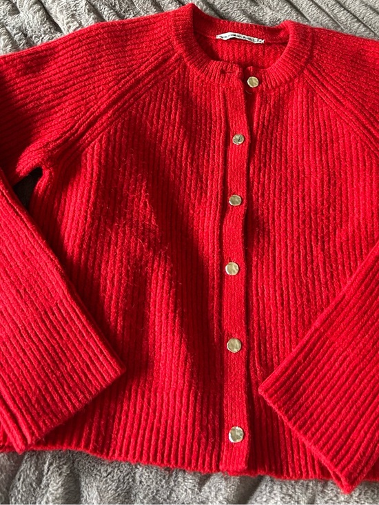 Abercrombie & Fitch Sweaters - Abercrombie & Fitch Red Cardigan